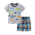 Summer Boys Airplane Short Sleeve Set
